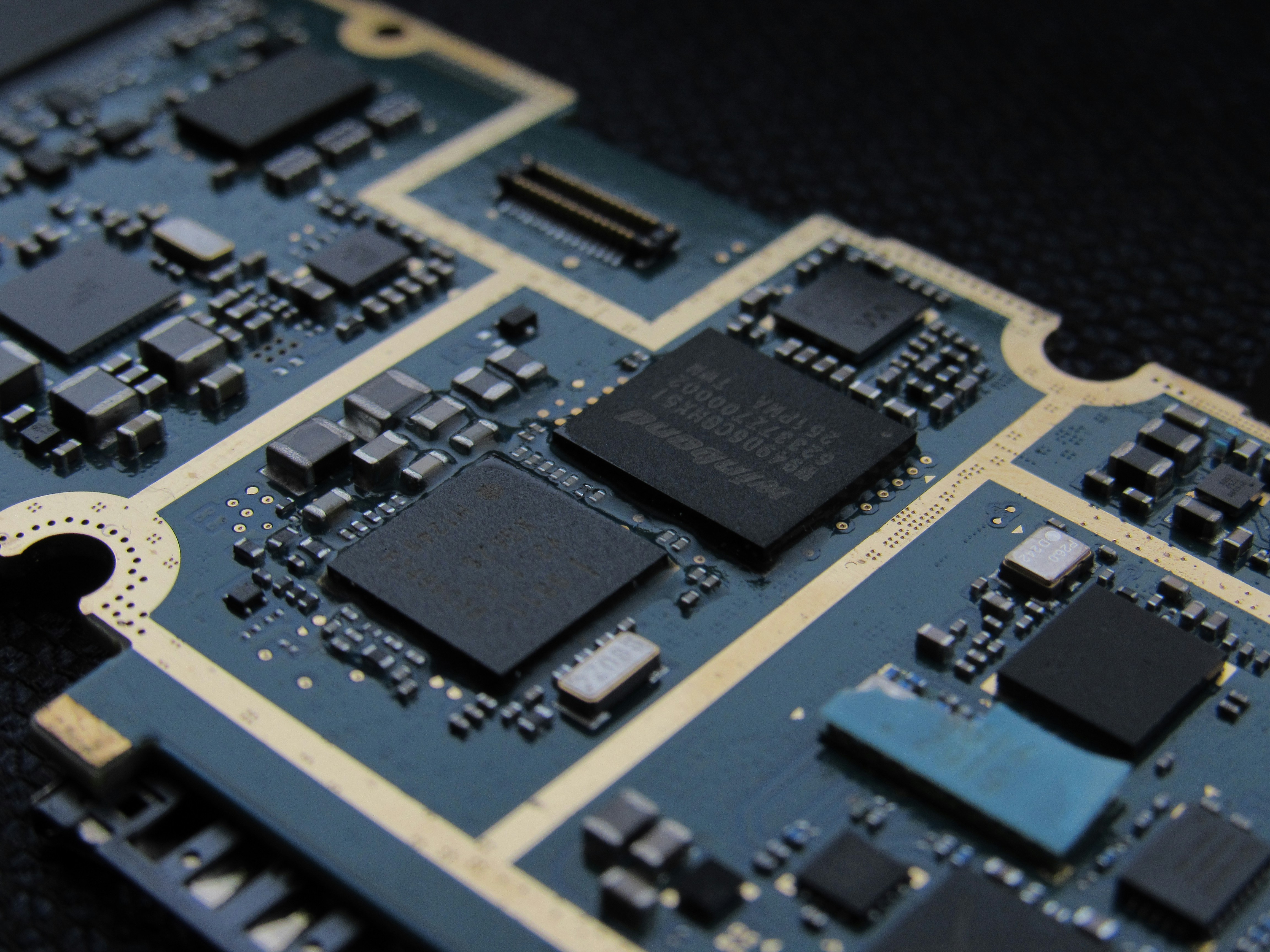 Electronic circuit board close-up